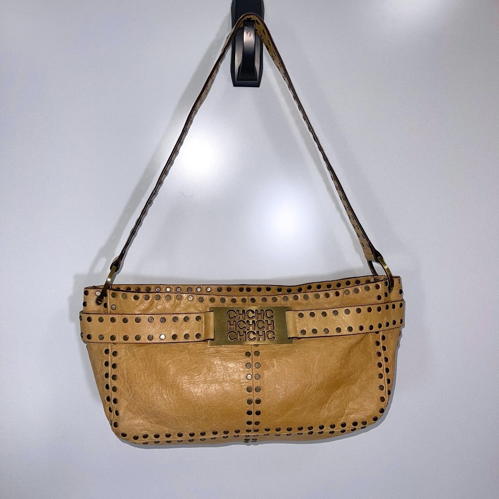 Carolina Herrera Studded Shoulder Bag - Picture 1 of 12